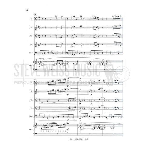 Cairns-Concert(in)o for Marimba and Wind Quintet (SP)-M/ FL/OB/CL/HN/BN
