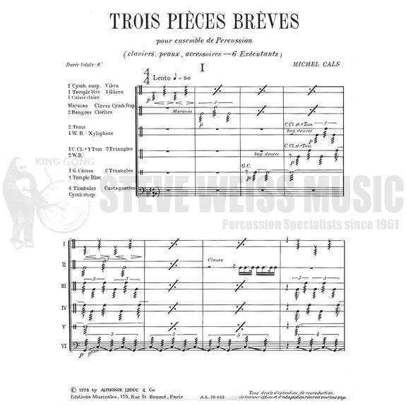 Cals-Trois Pieces Brevis(S)
