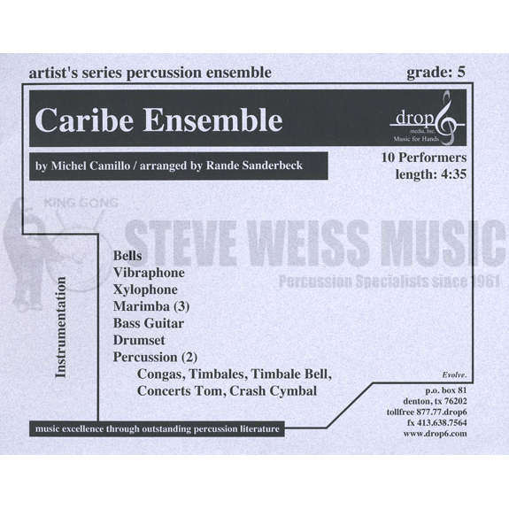 Camillo-Caribe Ensemble arr. Sanderbeck (SP) B/V/X/3M/DS/ P/BG