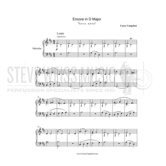 Cangelosi-Encore in D Major "Love Note"-M