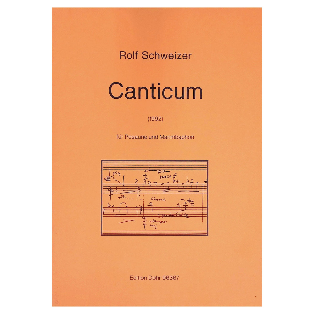 Canticum by Rolf Schweizer