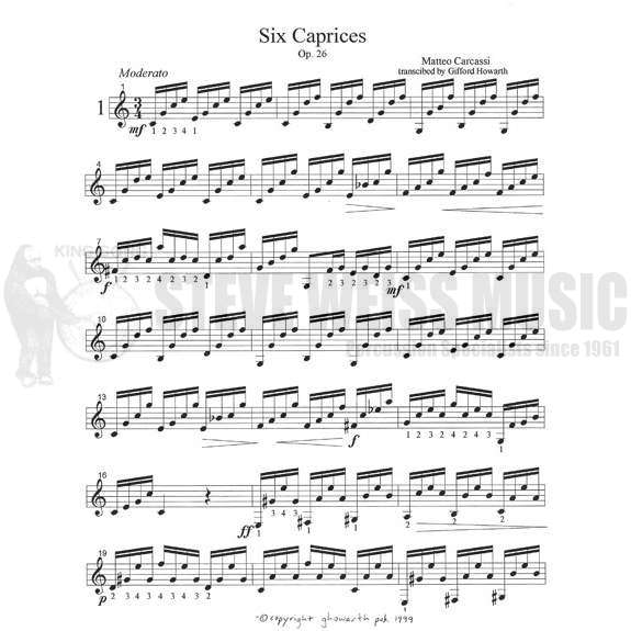 Carcassi-Six Caprices Op. 26-M
