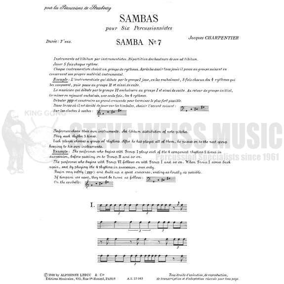 Charpentier-Sambas (No. 7)(SP)