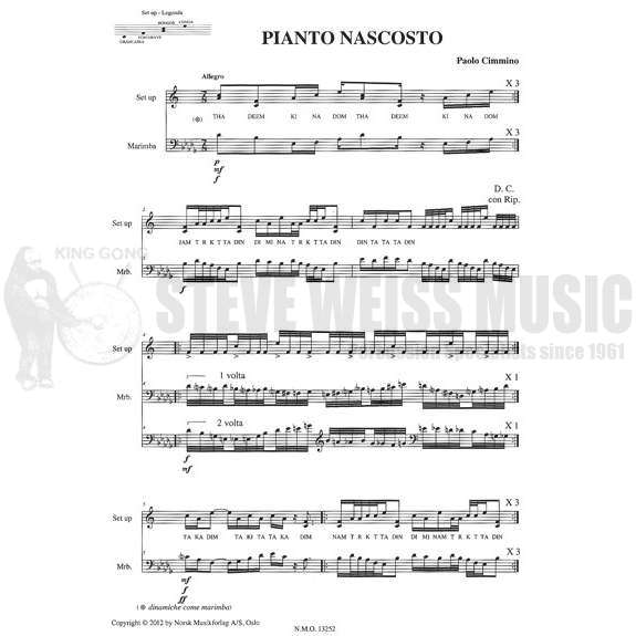 Cimmino-Pianto Nascosto (Multi-perc version) (SP)-M/P