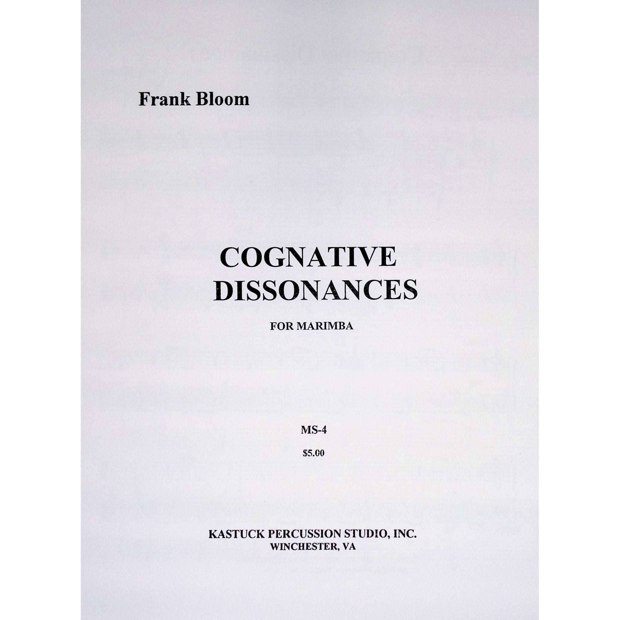 Cognative Dissonances by Frank Bloom