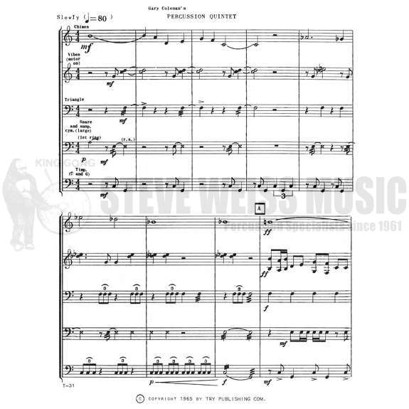 Coleman-Percussion Quintet(SP)