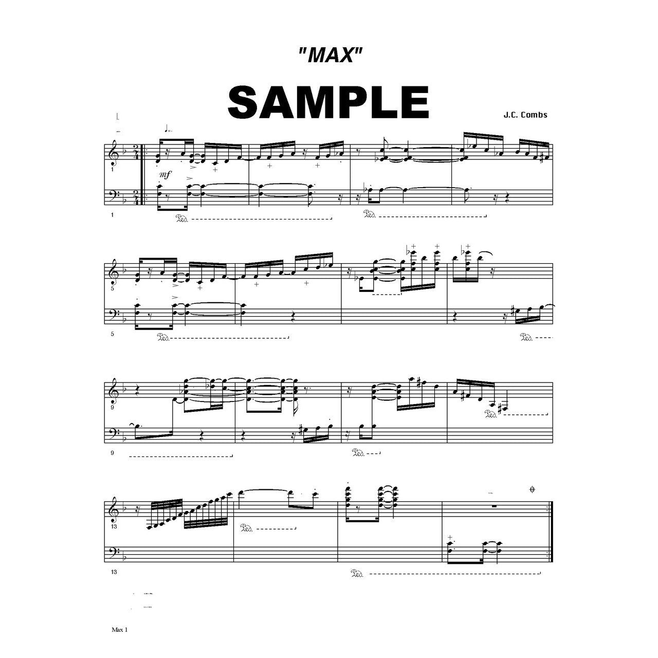combs three pieces for solo vibraphone score sample