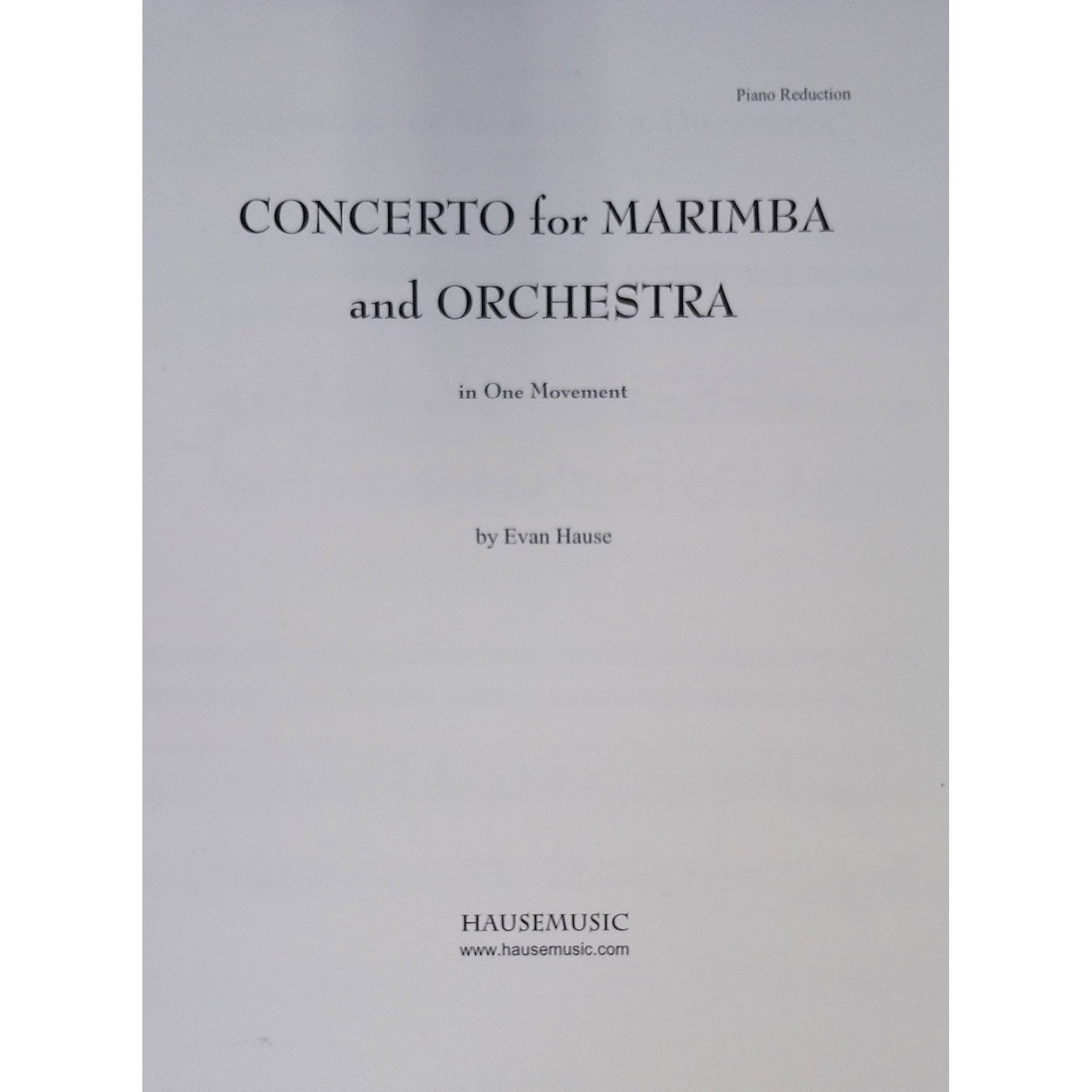 Concerto For Marimba And Orchestra by Evan Hause