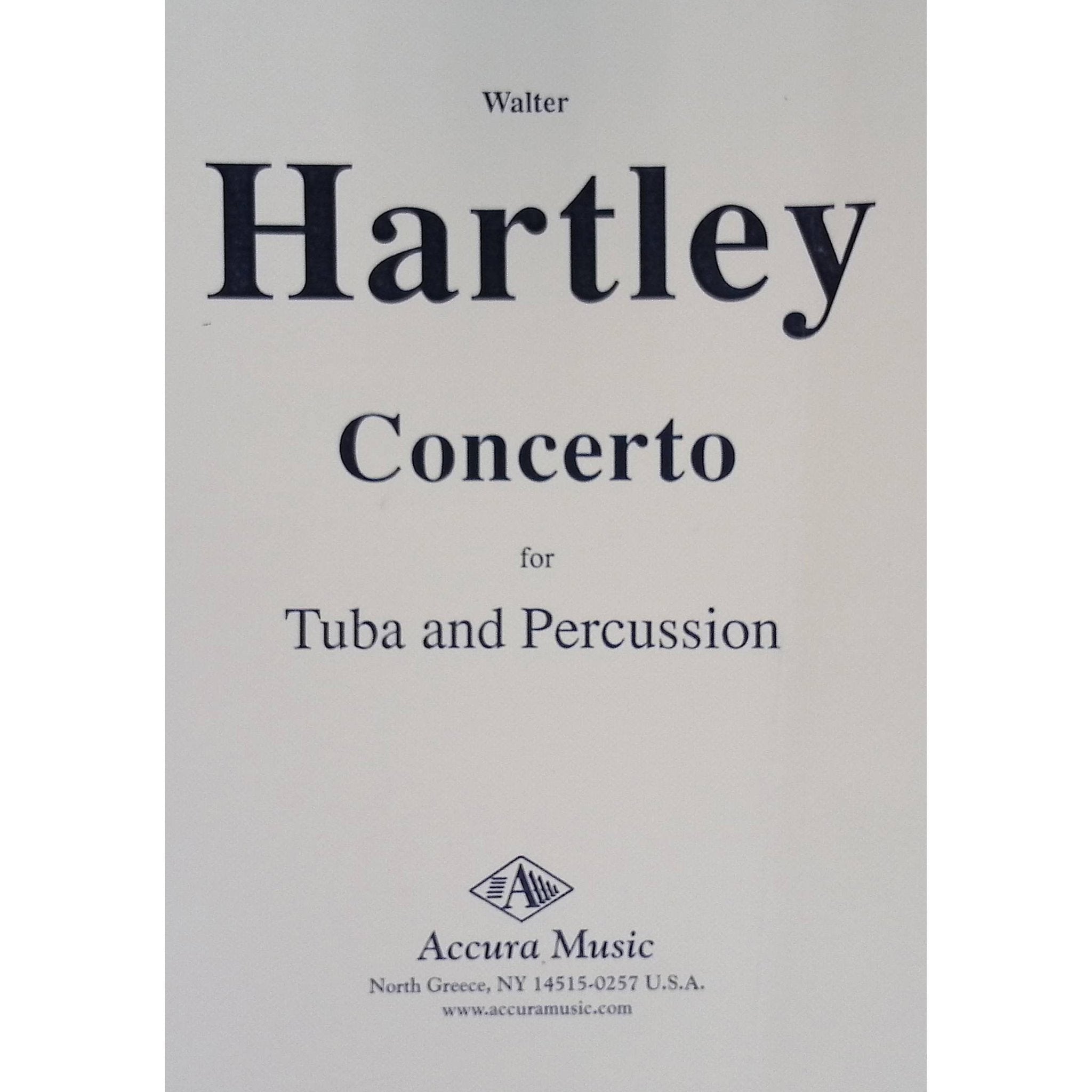 Concerto for Tuba and Percussion by Walter Hartley Score