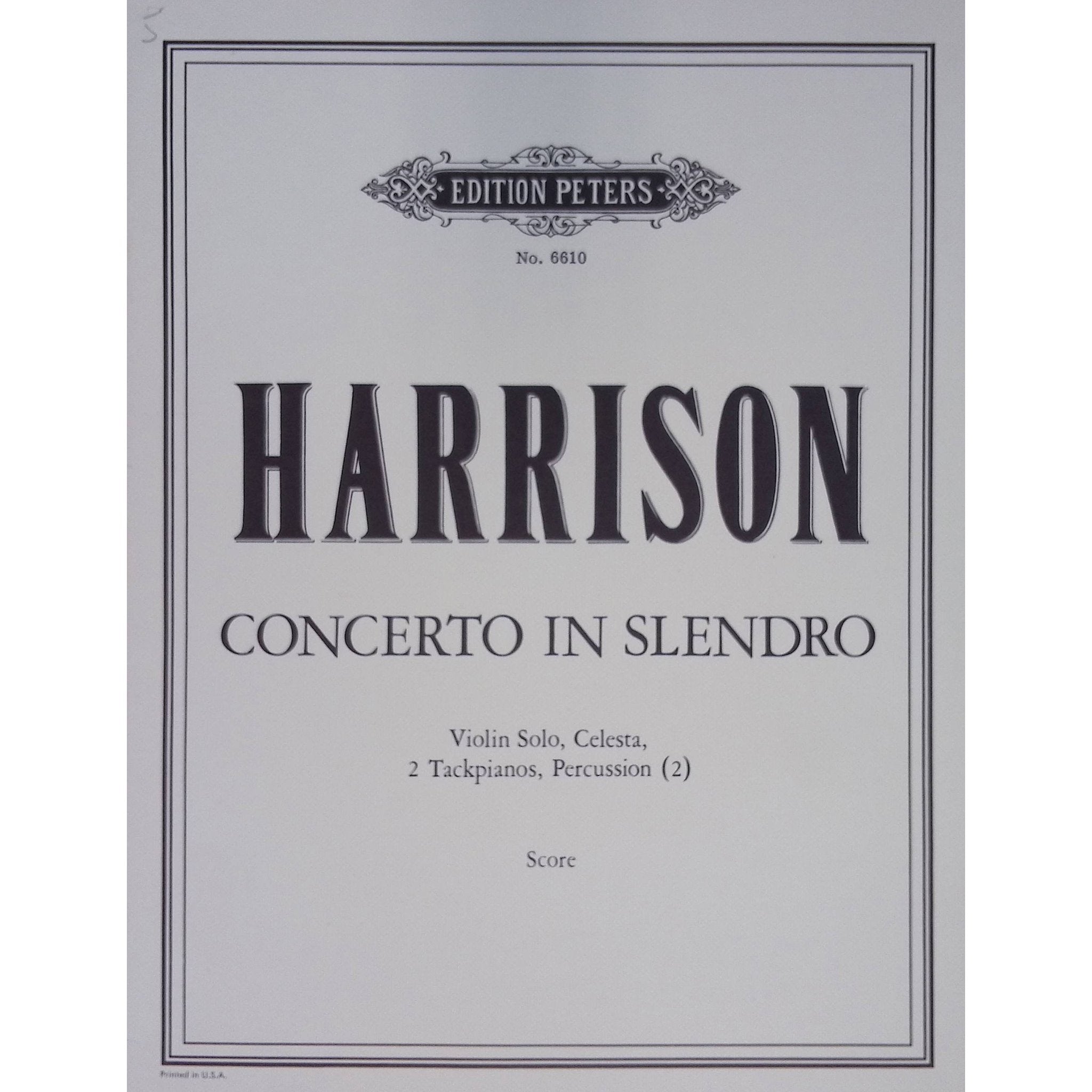 Concerto In Slendro by Lou Harrisson