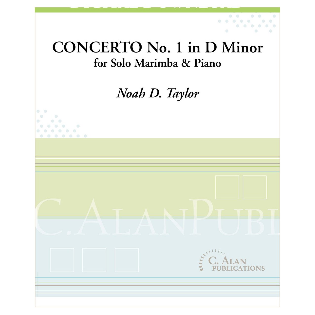 Concerto no. 1 in d minor for solo marimba and piano cover page
