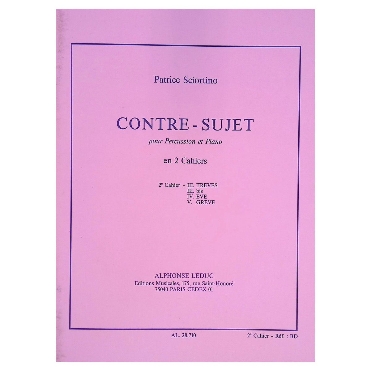 Contra Sujet Vol 2 by Patrice Sciortino