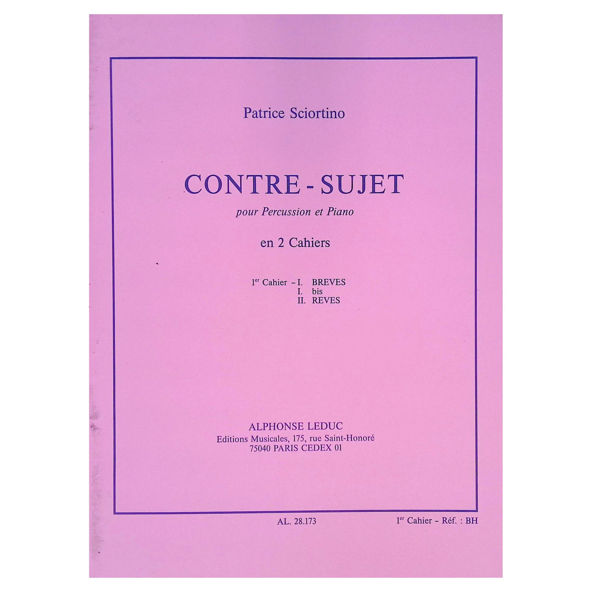 Contre Sujet Vol 1 by Patrice Sciortino