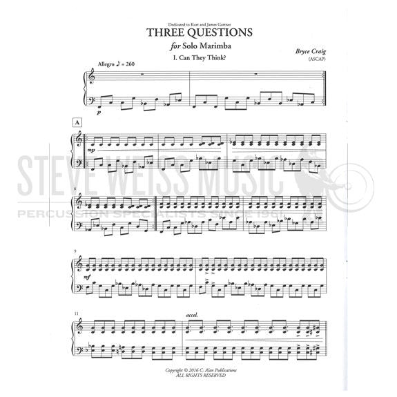 Craig-Three Questions for Solo Marimba-M