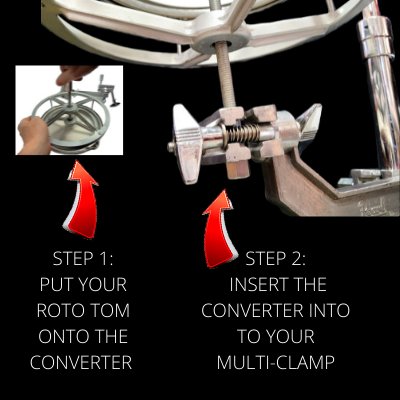Creative Percussion Roto-tom Converter for Rack/Multi-Clamp Instruction