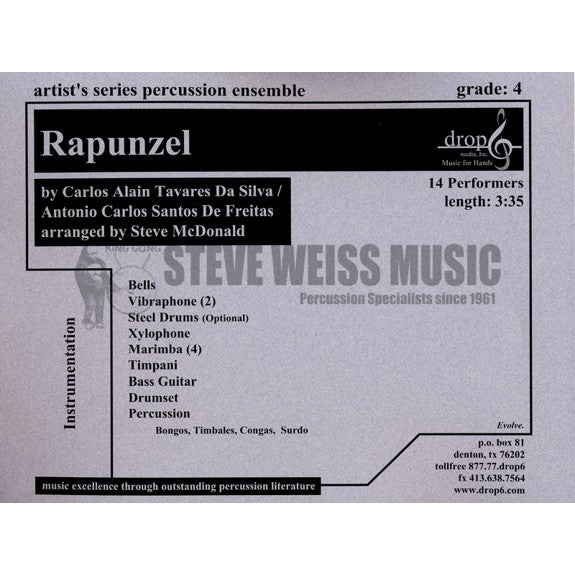 Da Silva/De Freitas-Rapunzel arr. McDonald (SP)-B/2V/X/4M /4T/DS/P/opt. steel drs.
