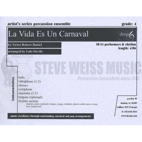 Daniel-La Vida es un Carnaval (arr. Davila)(SP-10 to 14)