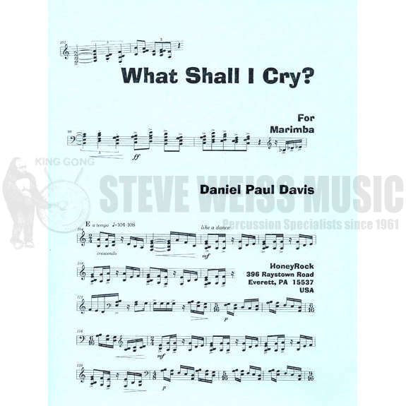 Davis-What Shall I Cry?-M