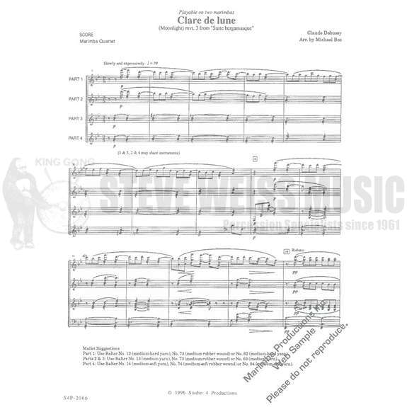 Debussy-Clair de Lune arr. Boo (SP)-4M
