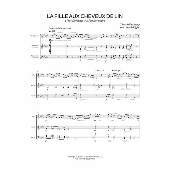 Debussy-Fille aux Cheveux de Lin, La arr. Kight (SP)-V/2M