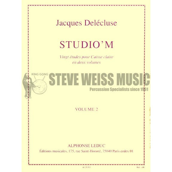 Delecluse-Studio'M, volume 2 (ten etudes for SD)