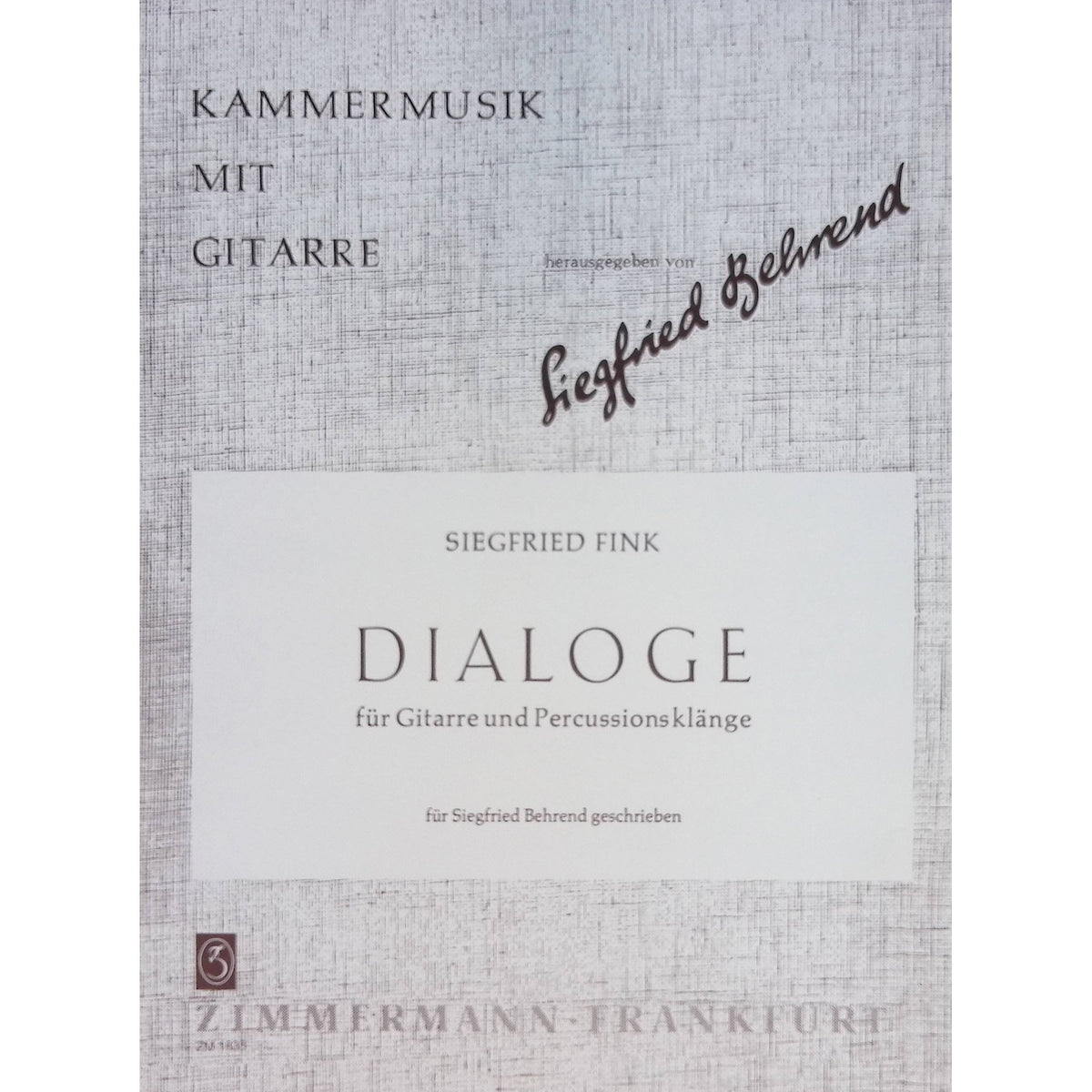 Dialogue for Guitar and Percussion by Siegfried Fink