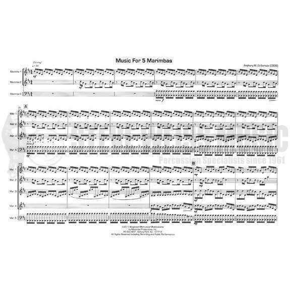 Dibartolo-Music for 5 Marimbas (SP)-5M OS