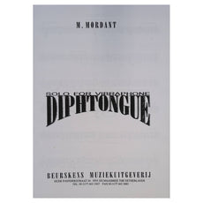 Diphtongue for solo vibraphone by M Mordant
