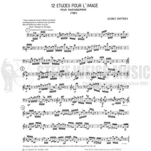 Dmitriev-Twelve Etudes Pour L'Image