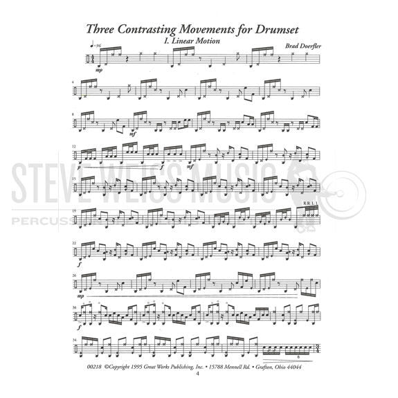 Doerfler-Three Contrasting Movements for Drum Set-DS