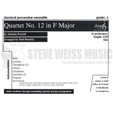 Dvorak-Quartet No. 12 in F Major arr. Rennick (SP)-B/2V/C/Cro./X