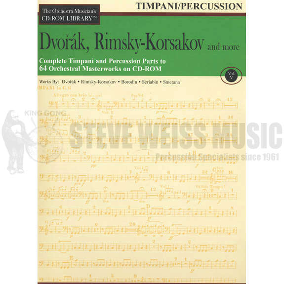 Dvorak/Rimsky-Korsakov-Complete Timpani/Percussion Parts Vol. V (CD-ROM)