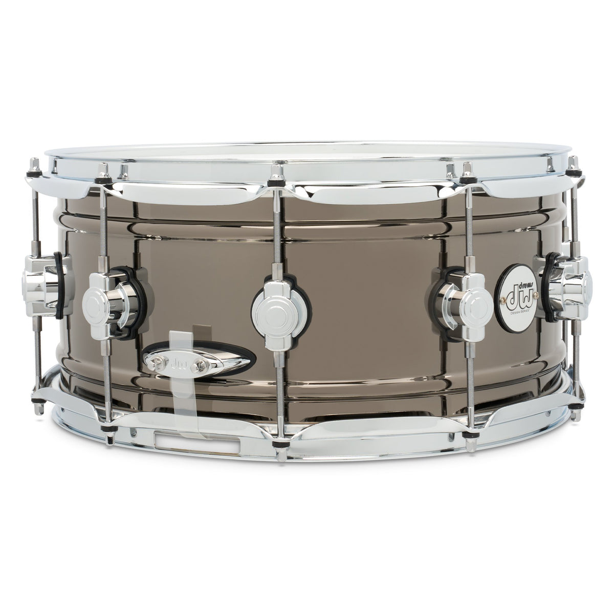DW Design Series Black Nickel Over Brass Snare Drum - 14x6.5 - Image 3