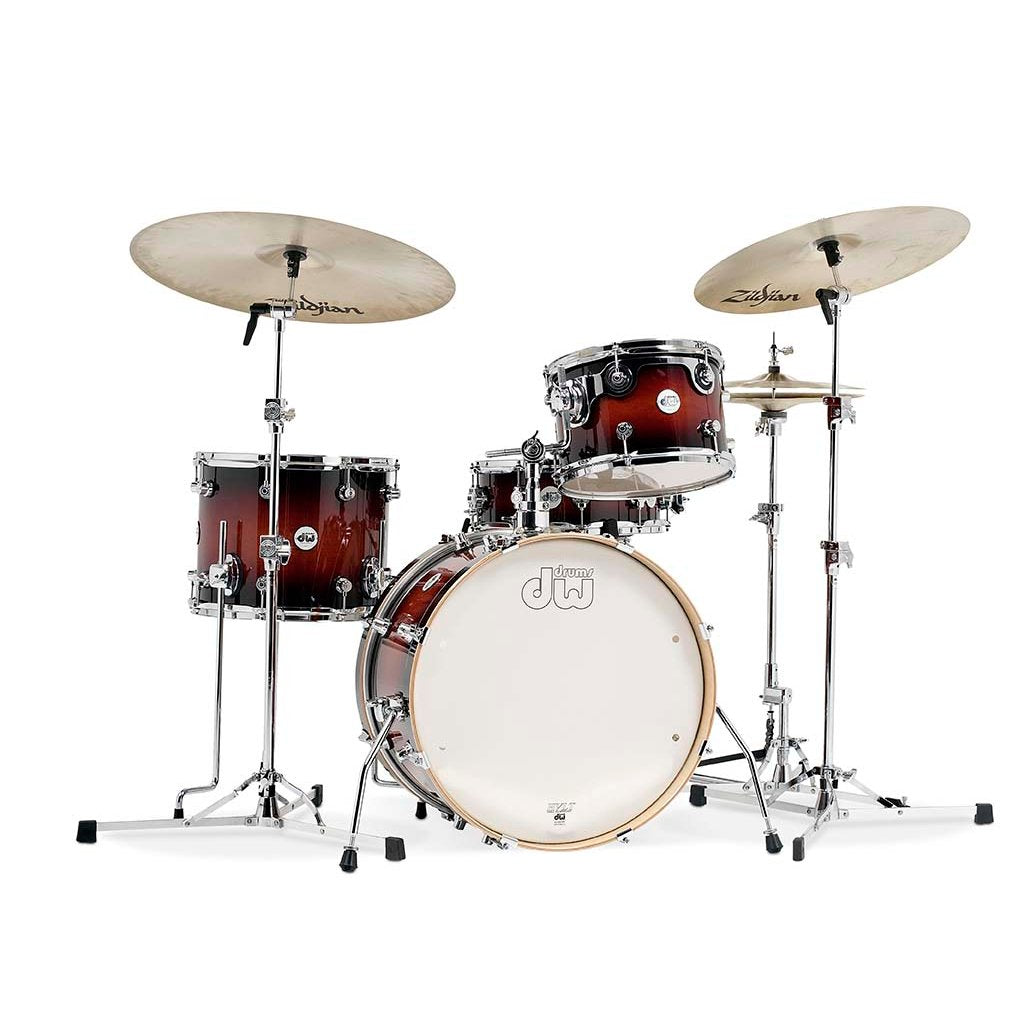 DW Frequent Flyer 4-Piece Shell Pack - Tobacco Burst - 20" Bass Drum