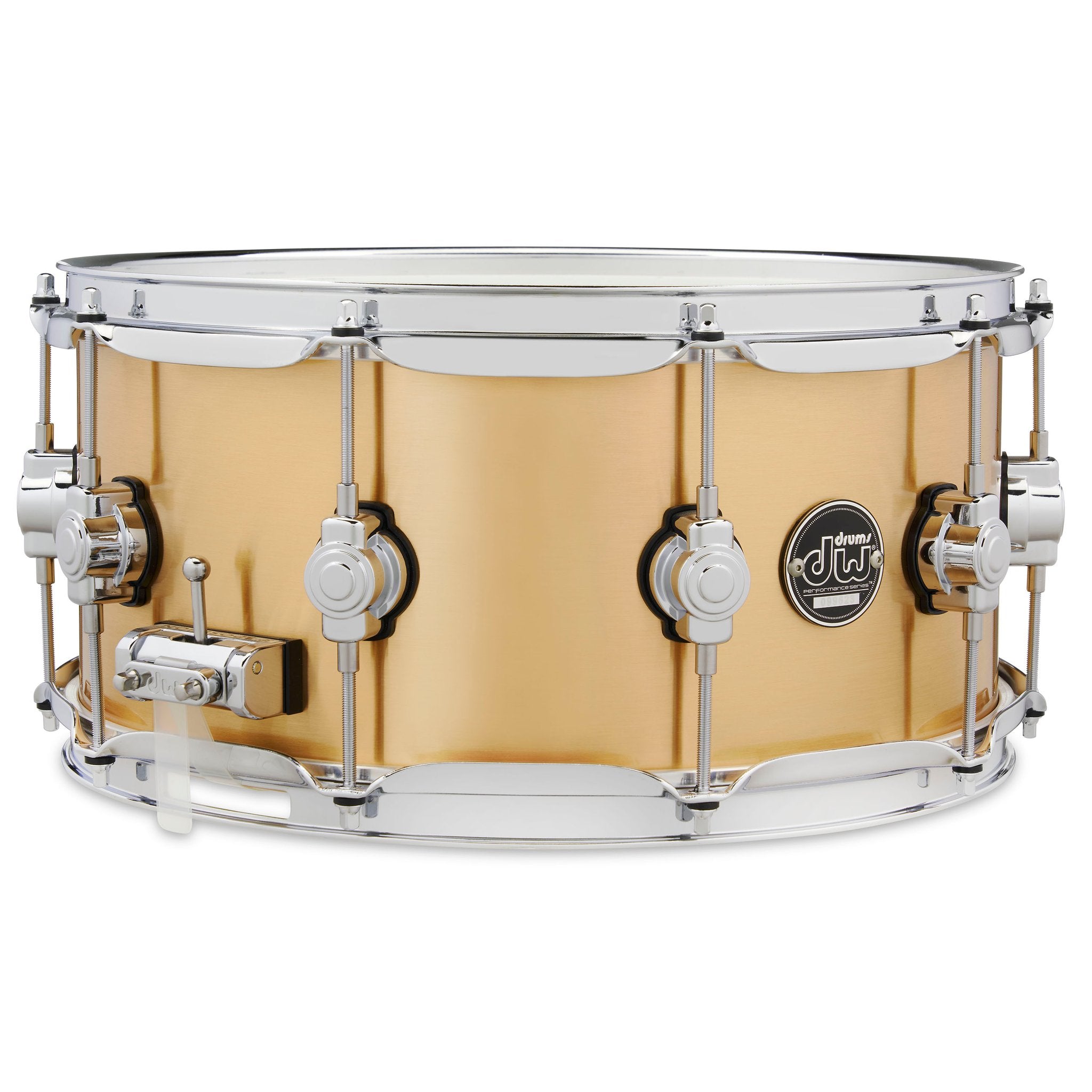 DW Performance Polished Brass Snare Drum - 14x6.5 - Image 2