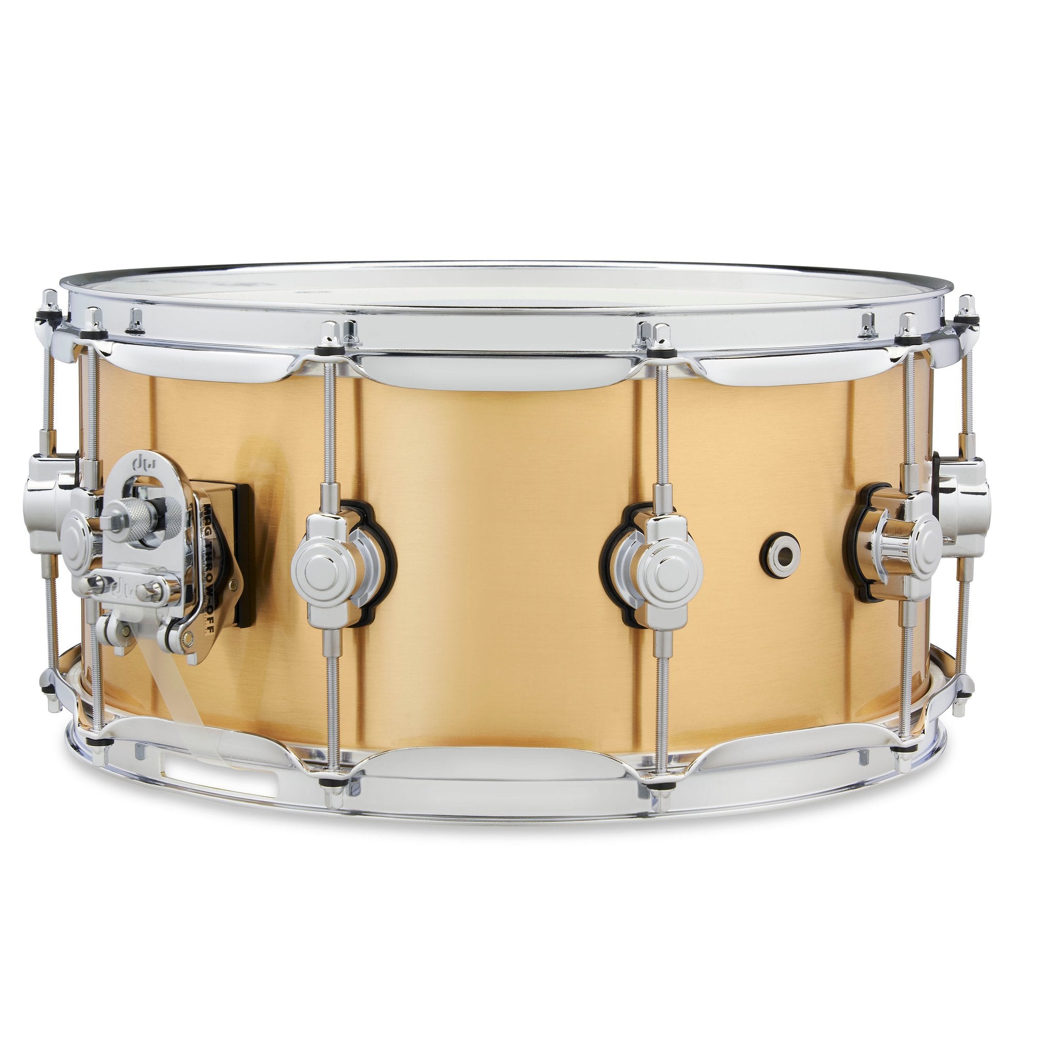 DW Performance Polished Brass Snare Drum - 14x6.5 - Image 3