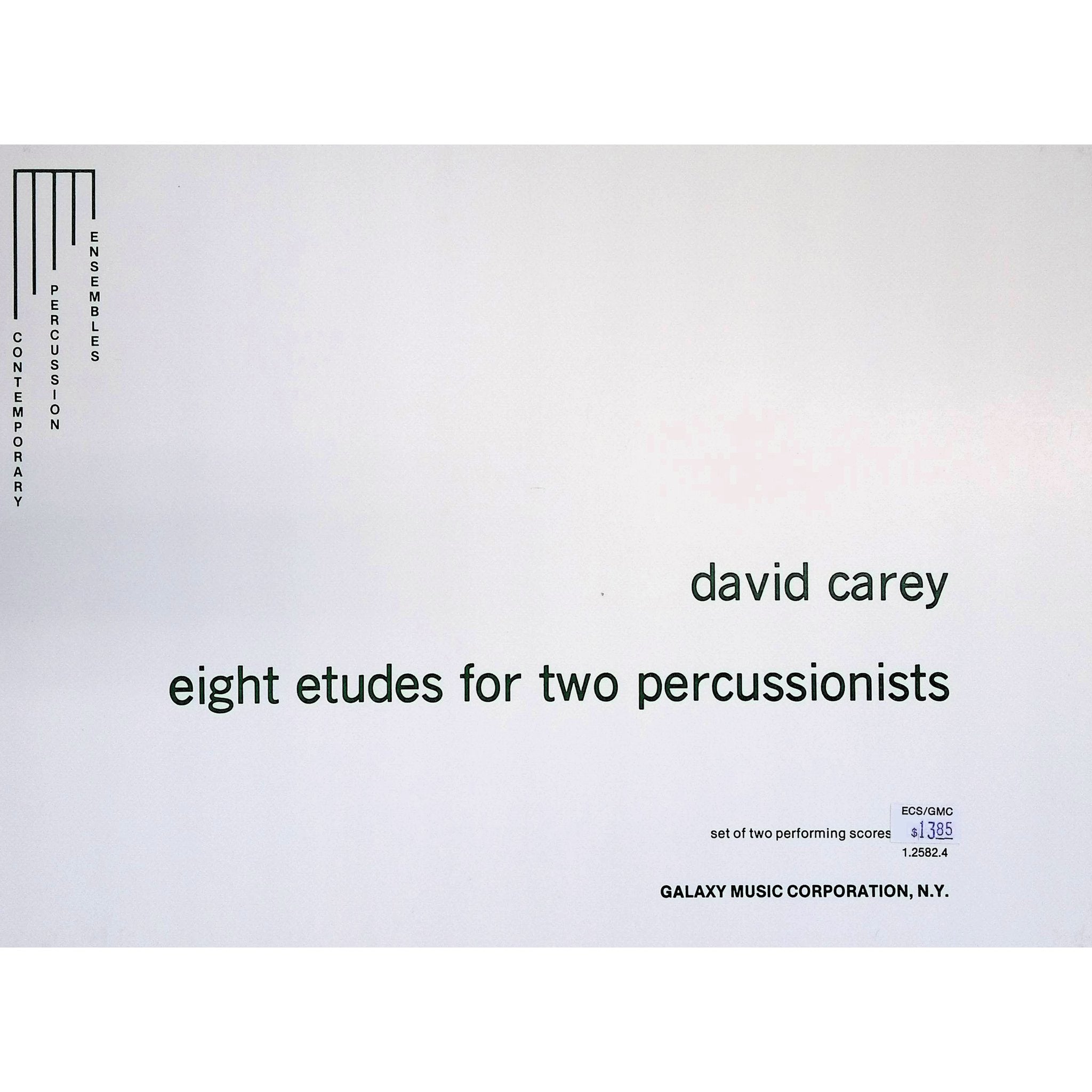 Eight Etudes for Two Percussionist by David Carey