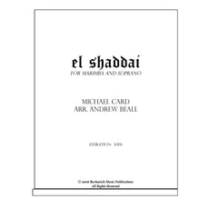 El Shaddai for marimba and soprano by Card Beall