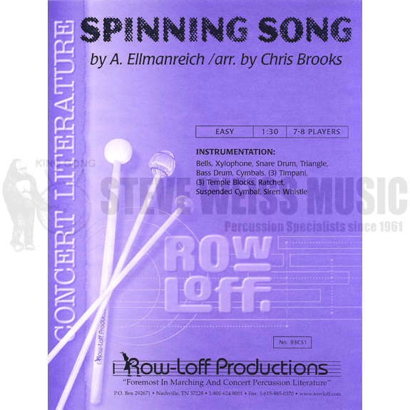 Ellmanreich-Spinning Song (SP)-B/X/3T/P (arr. Brooks)