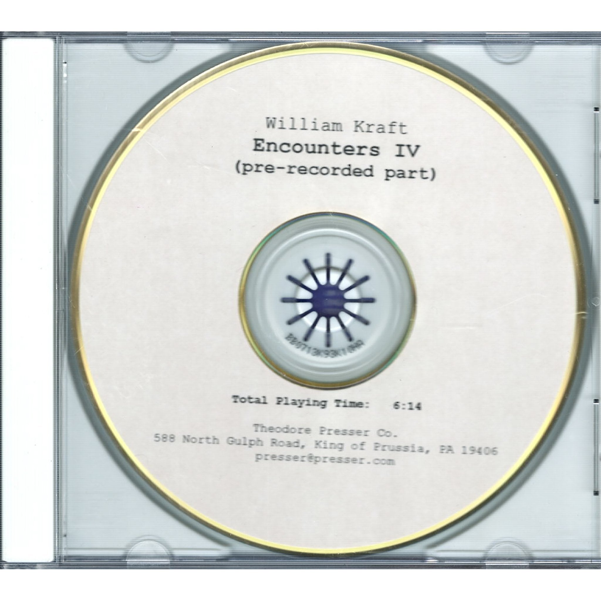 Encounters IV William Kraft Accompaniment CD