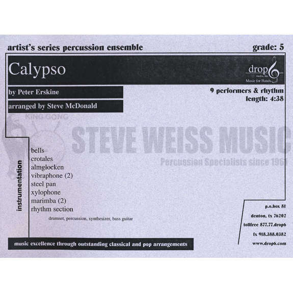 Erskine-Calypso arr. McDonald (SP)-B/2V/Cro./almgl./X/2M/Steel d