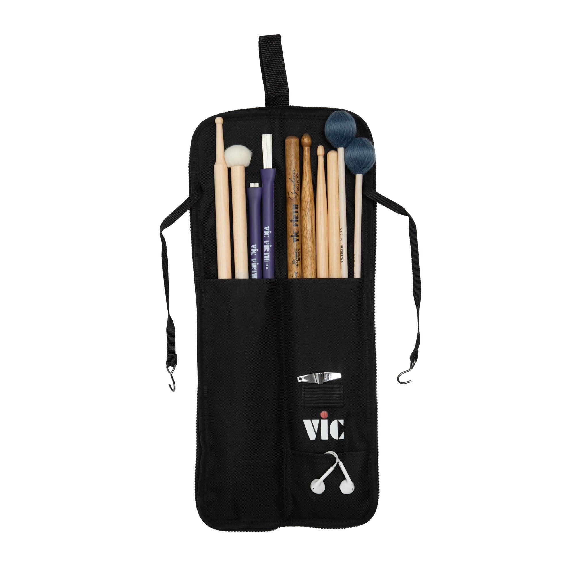 Black (Pre-2024 Design) - Vic Firth Essential Stick Bag ESB loaded