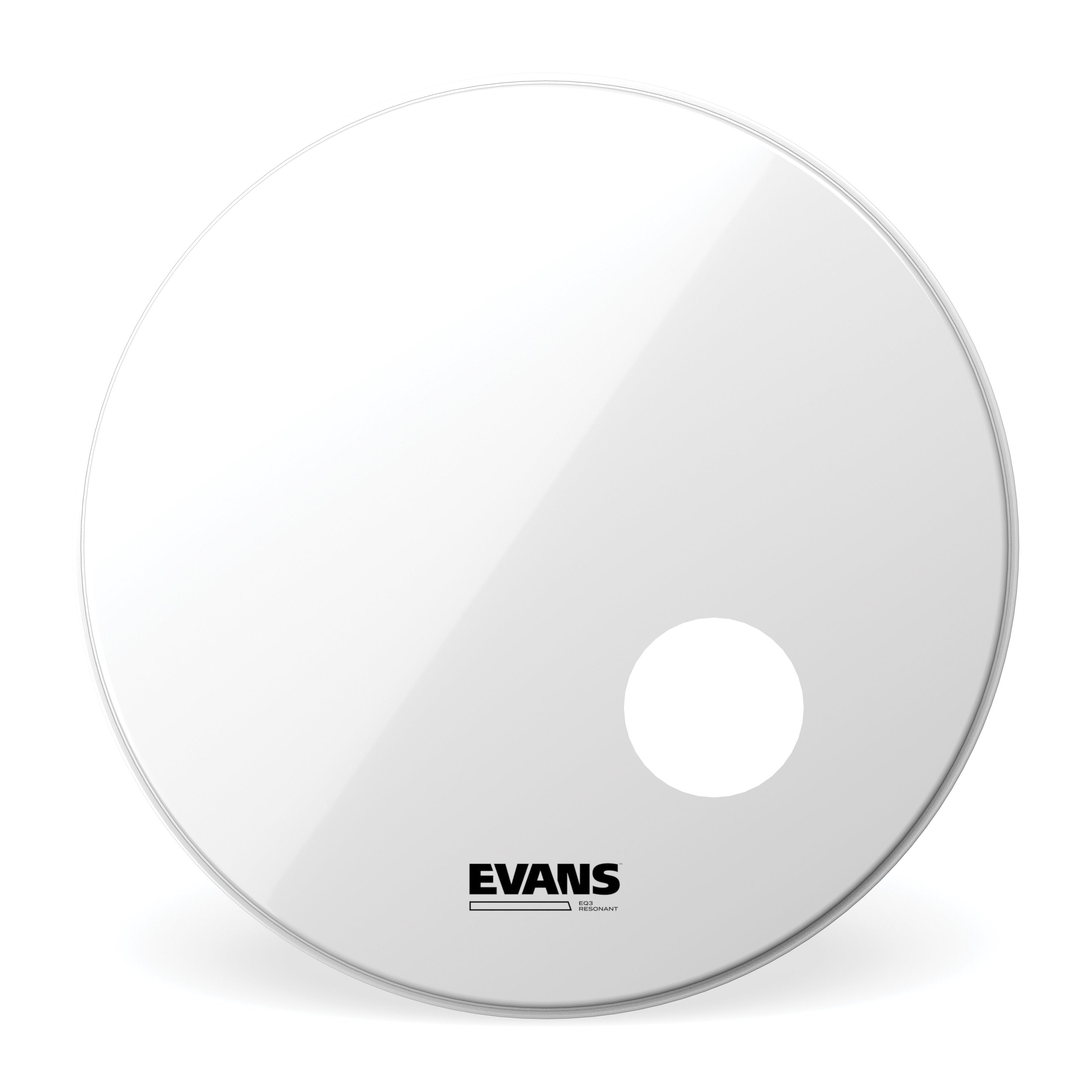 Evans EQ3 Smooth White Resonant Bass Drumhead - 18" - Image 1