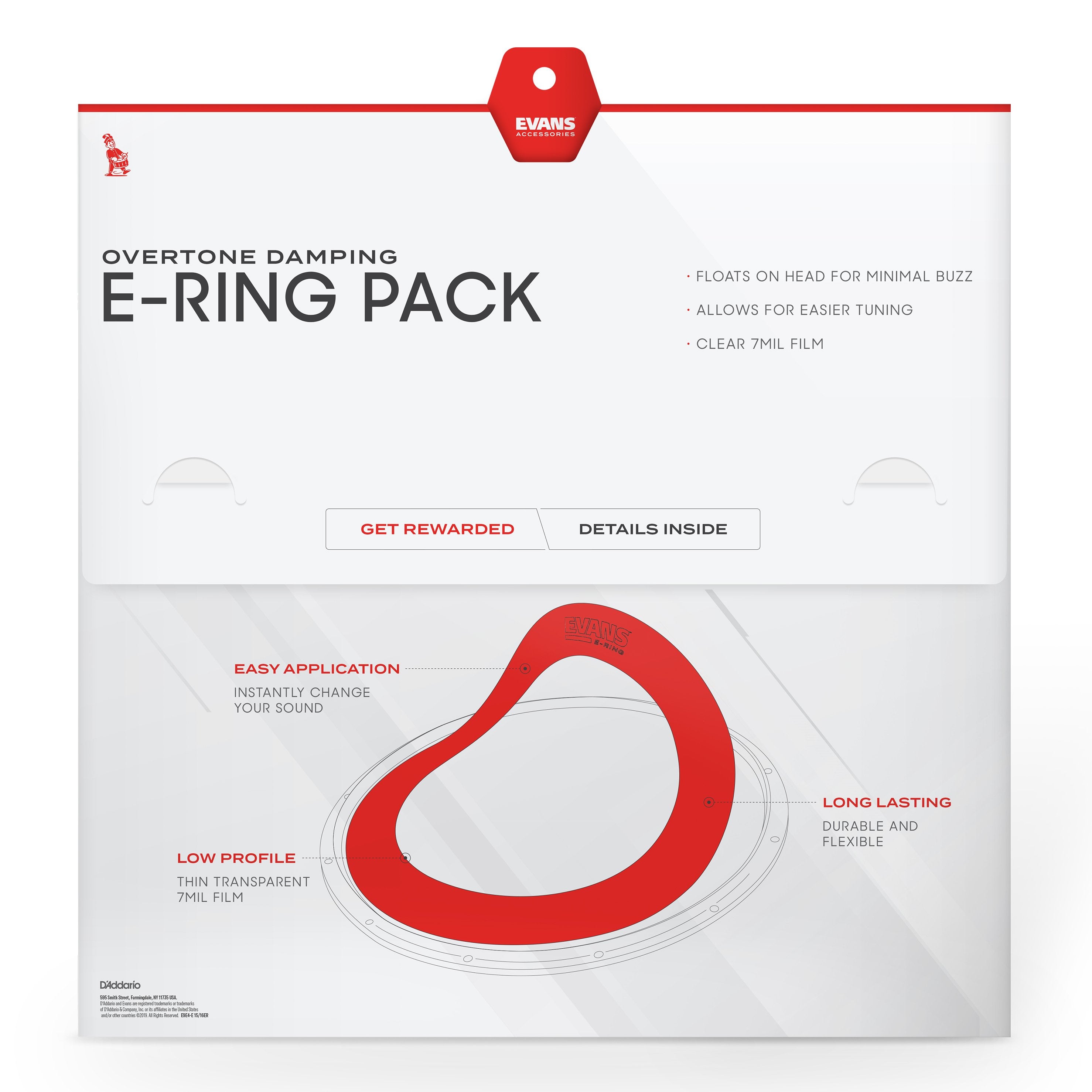 Evans E-Ring Rock Pack - 10"/12"/14"/16" - Image 3