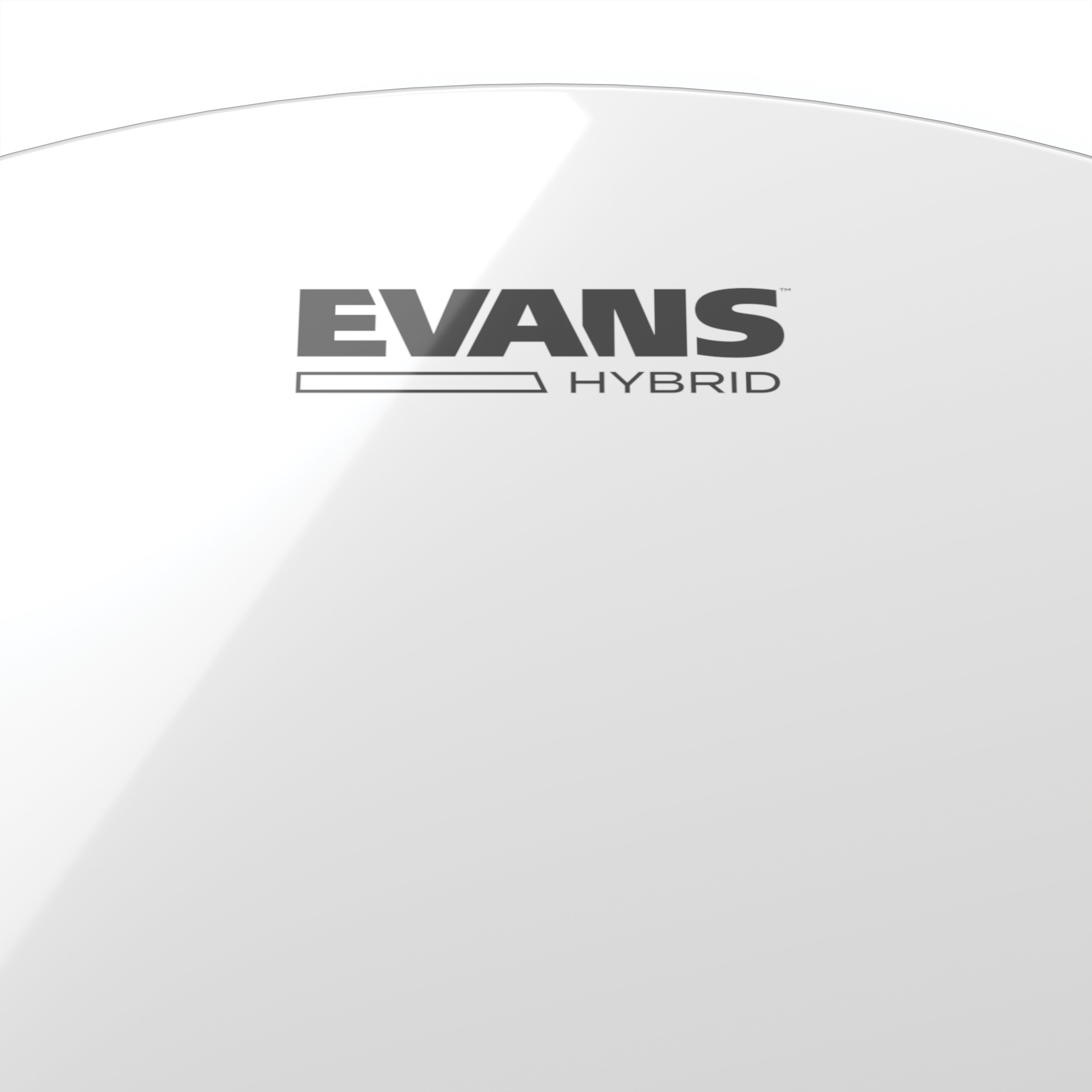 Evans Hybrid White Marching Snare Drumhead - 14" - Image 2