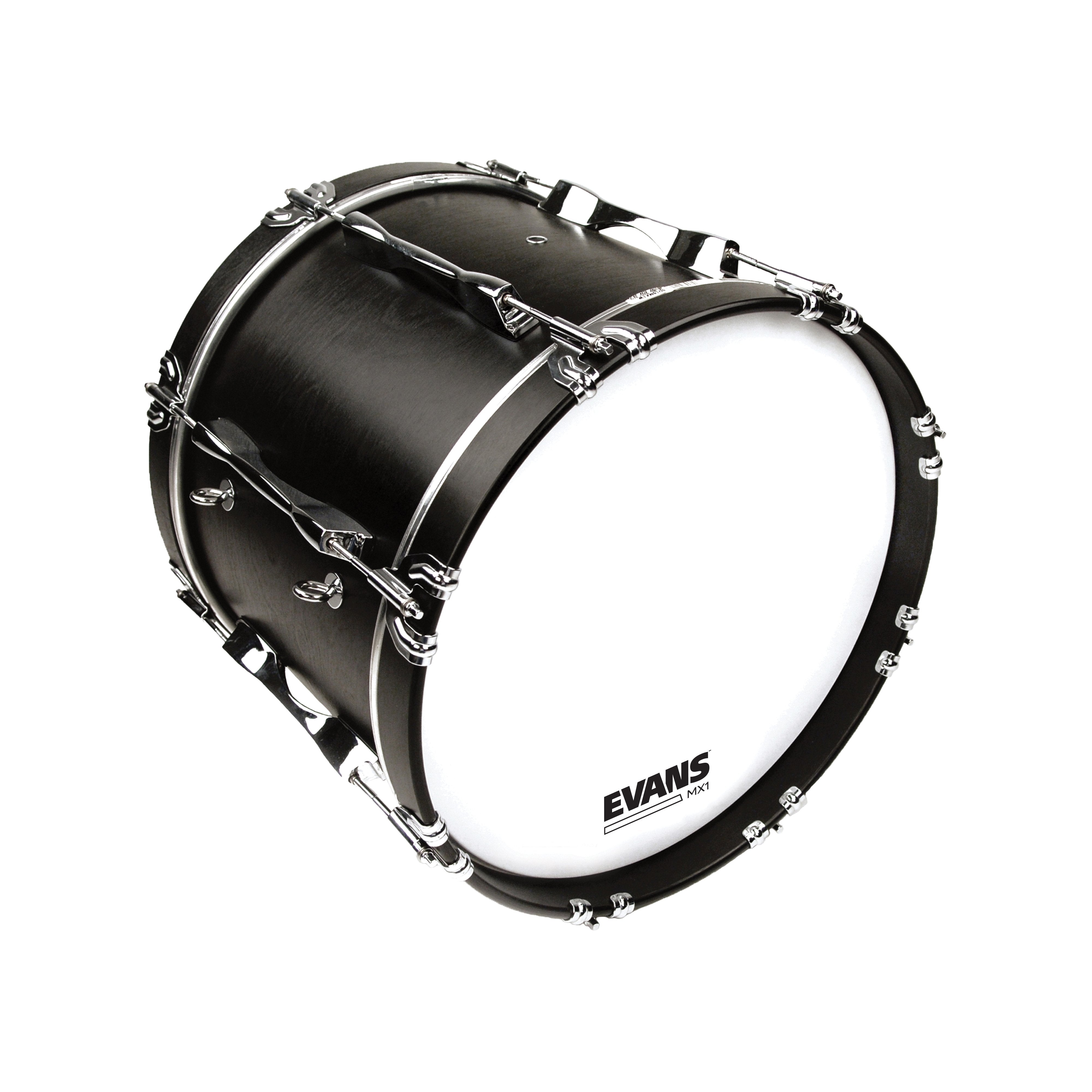 Evans MX1 White Marching Bass Drumhead - 26" - Image 3