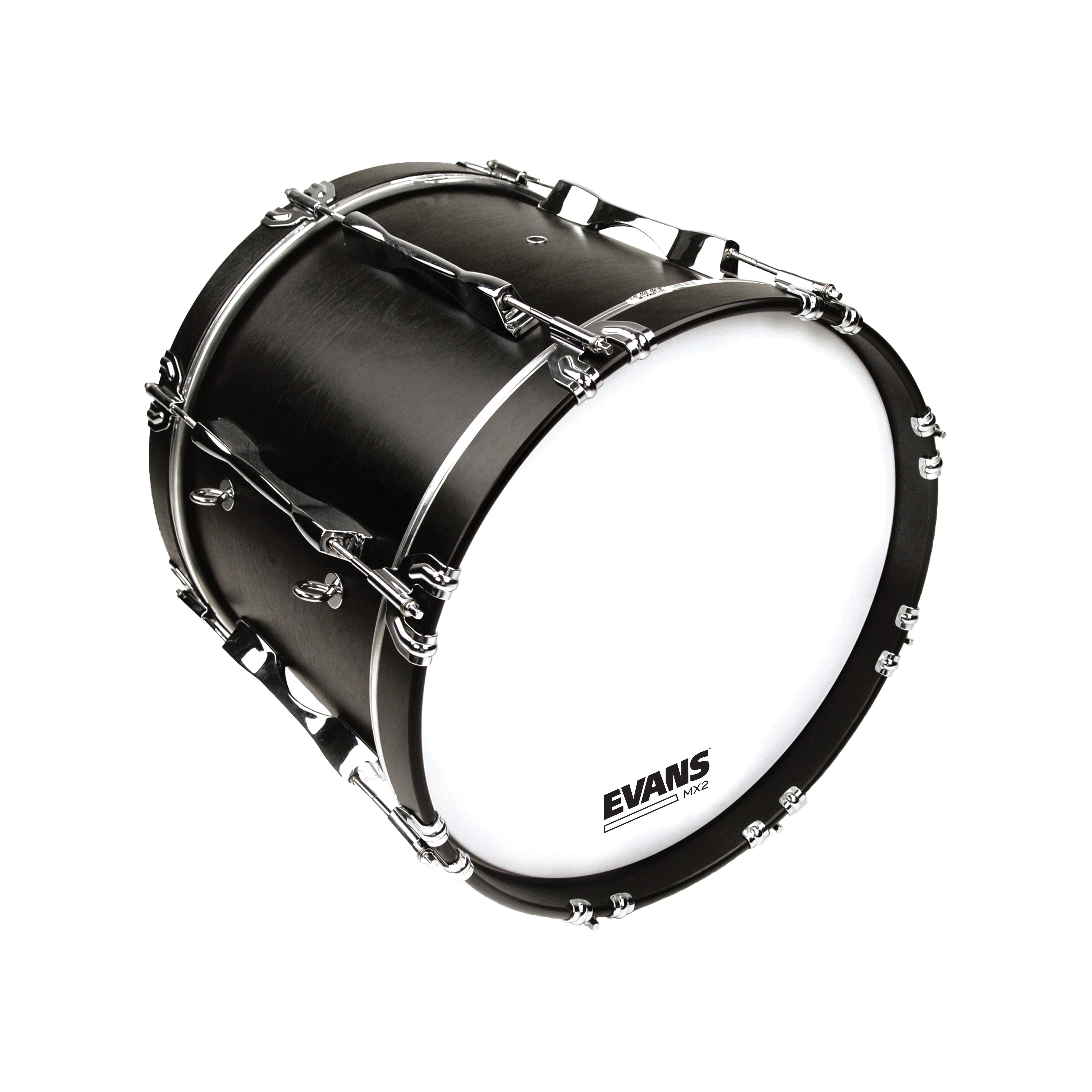 Evans MX2 White Marching Bass Drumhead - 30" - Image 3