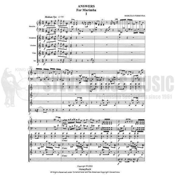 Ferreyra-Answers (1 marimba version) (SP)-solo M/B/V/X/SD