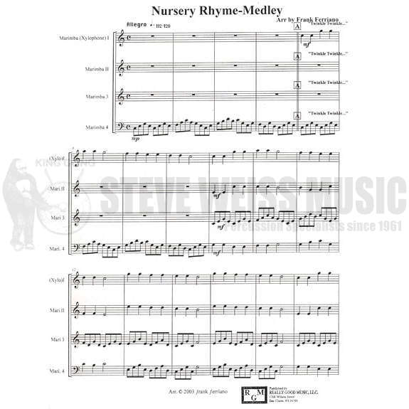Ferriano (arr.)-Nursery Rhyme Medley (SP)-4M
