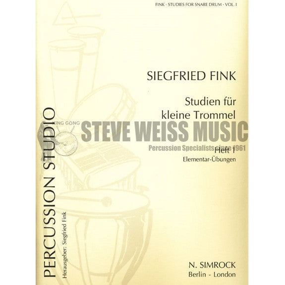 Fink-Studies for Snare Drum Vol 1 : Elementary Exer.